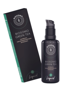 Pump dispenser for the liposomal dietary supplement BIOSOMO Liquid Green Tea