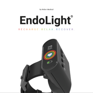 Cover of the document “EndoLight - Recharge, Relax, Recover” with the EndoLight laser watch
