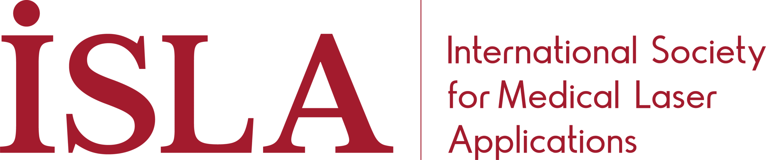 Logo of the "Internationalen Society of Medical Laser Applications"